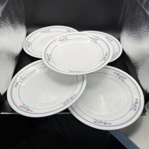 Corelle Vintage Prinston Floral Bread Plates Set Of 5 6.75" Made In USA